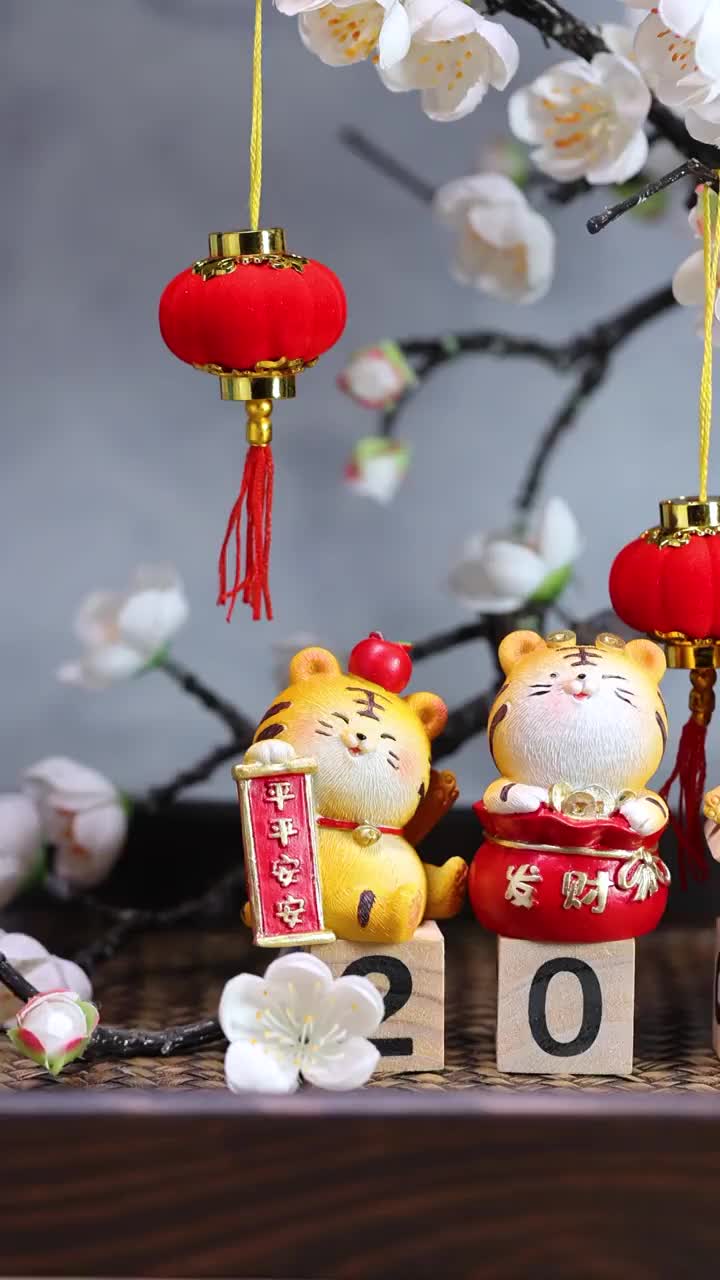虎年春节素材视频