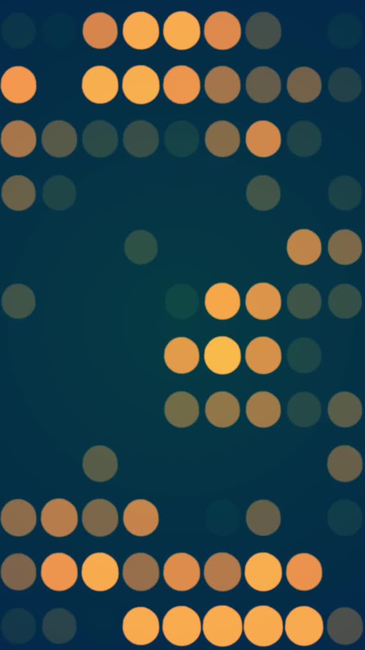 数字屏幕上的脉冲led点。迪斯科墙背景与闪烁的灯光。闪亮的led舞台，音乐会灯光，灯具。闪闪发光的亮片幕布背景音乐表演。股票视频