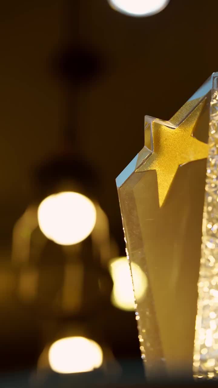 低角度转向水晶星形奖杯