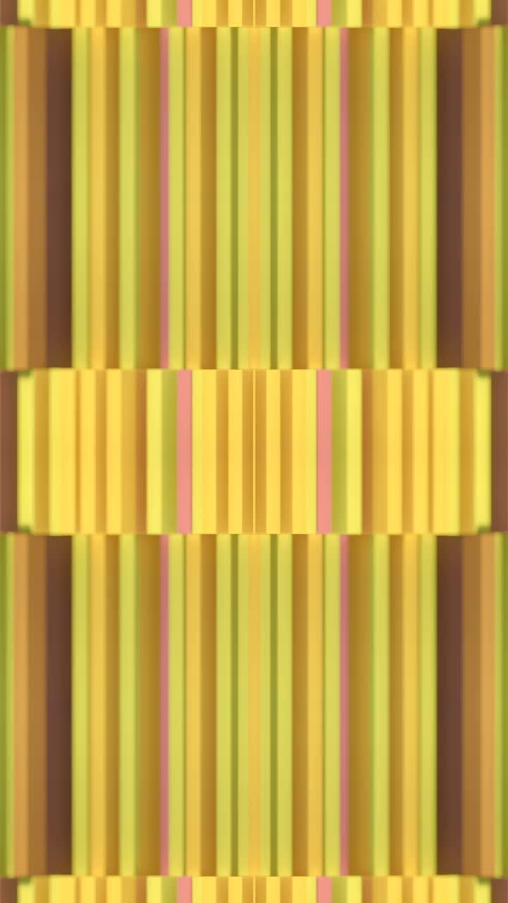 波浪运动的模式堆叠成矩形形状。程序数据数组的抽象图像。正射投影。现代时尚的设计。3d渲染无缝循环动画高清