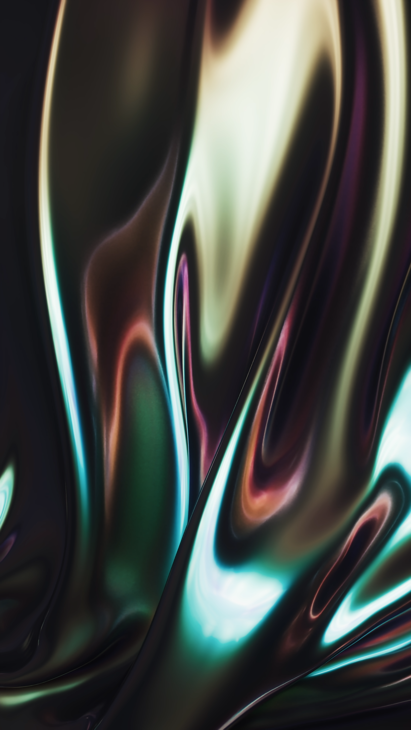 抽象深色流动布料背景3D渲染