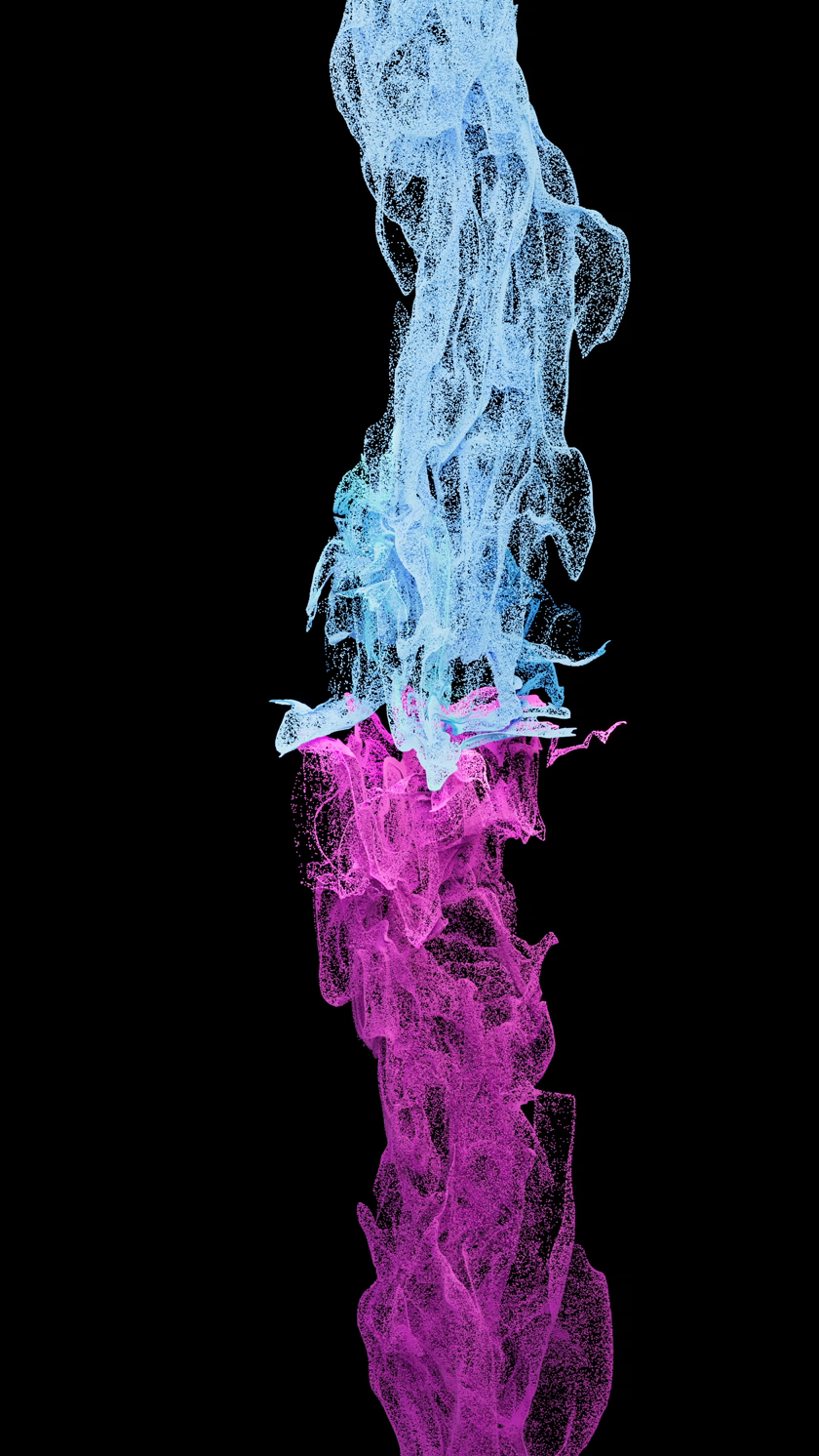 碰撞的粒子特效3D渲染