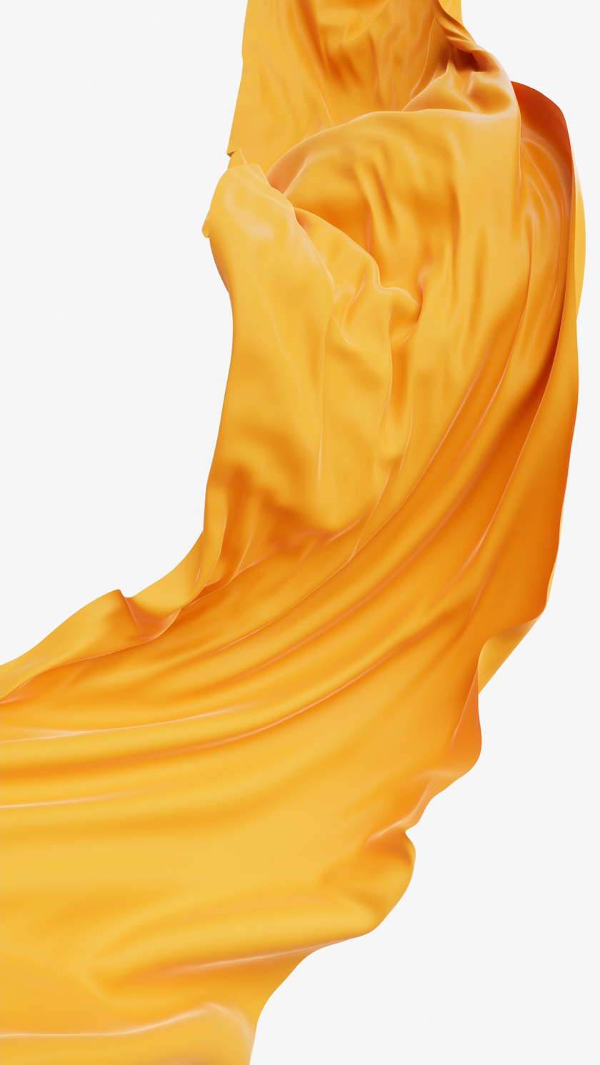 流动的布料3D渲染