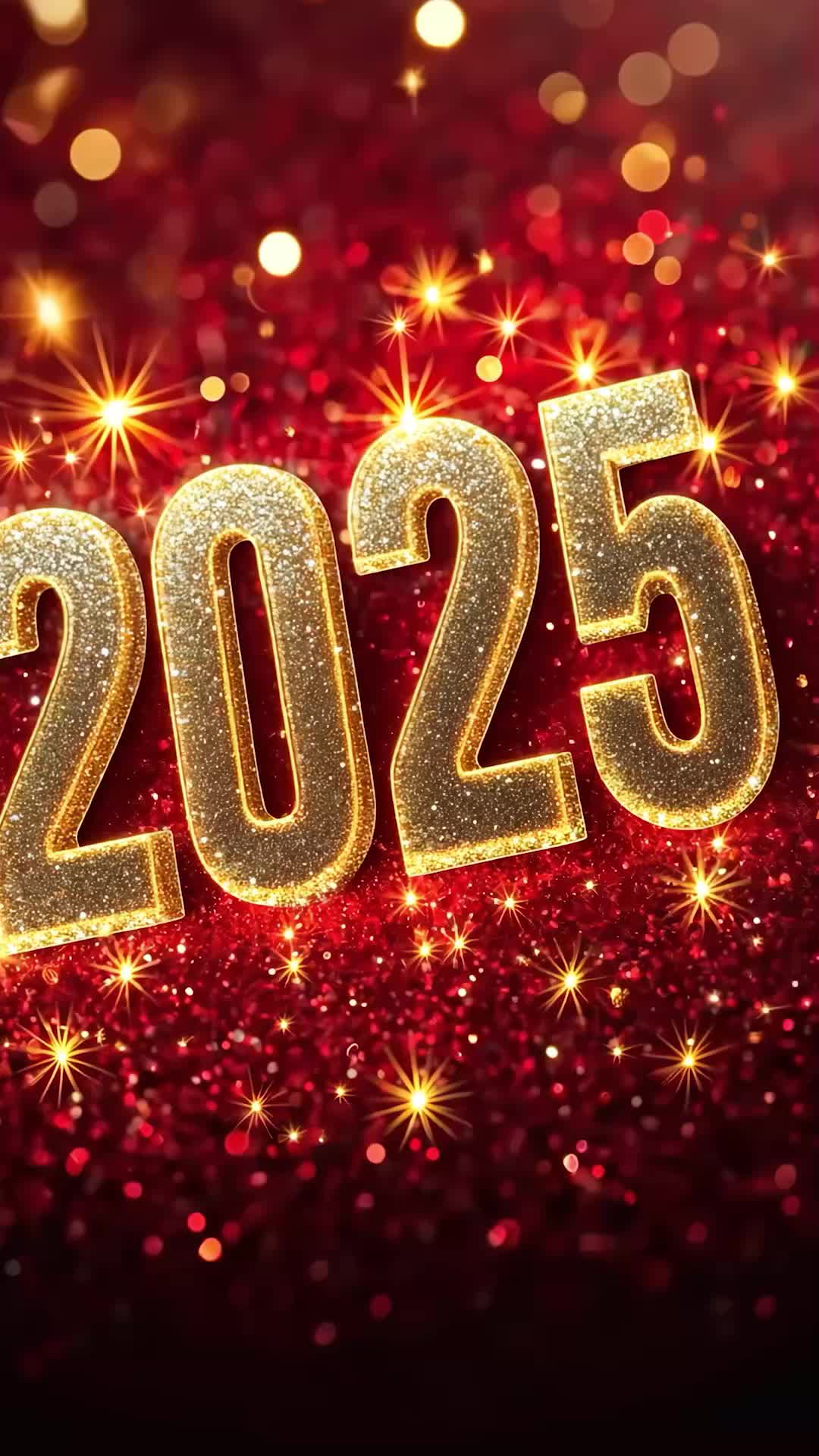 金色2025新年蛇年背景动画竖版背景视频海报