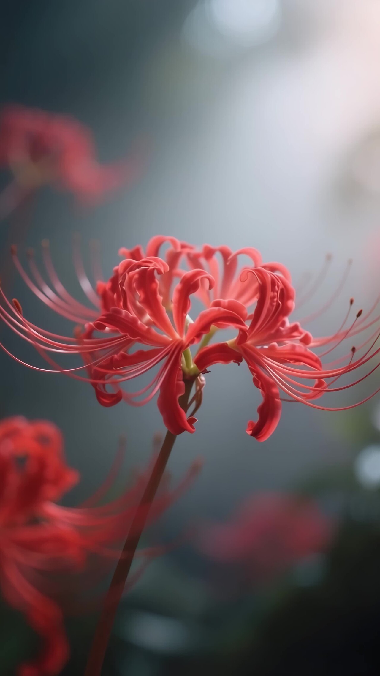 红色彼岸花特写竖版视频