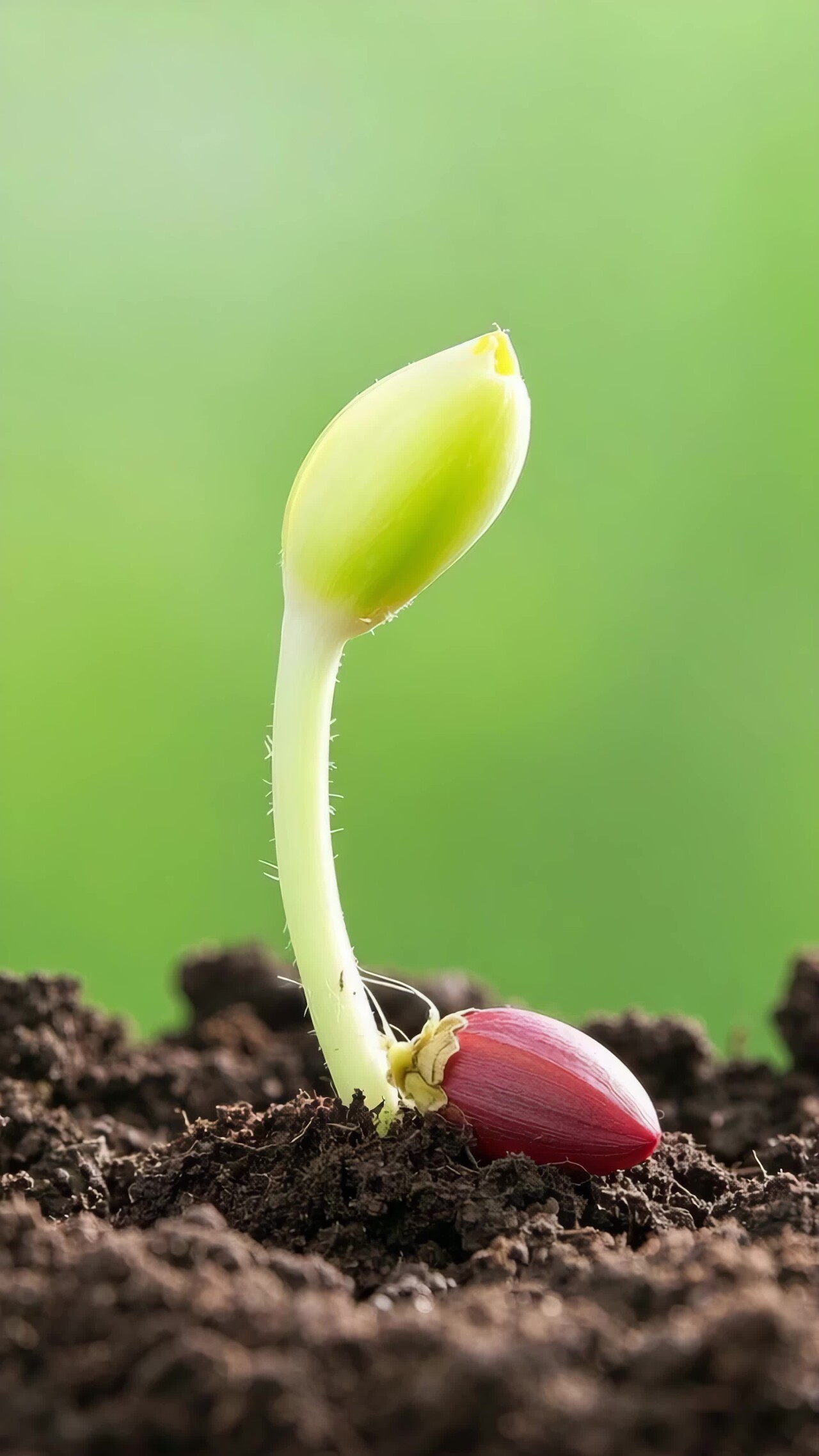 种子发芽微距特写竖版视频