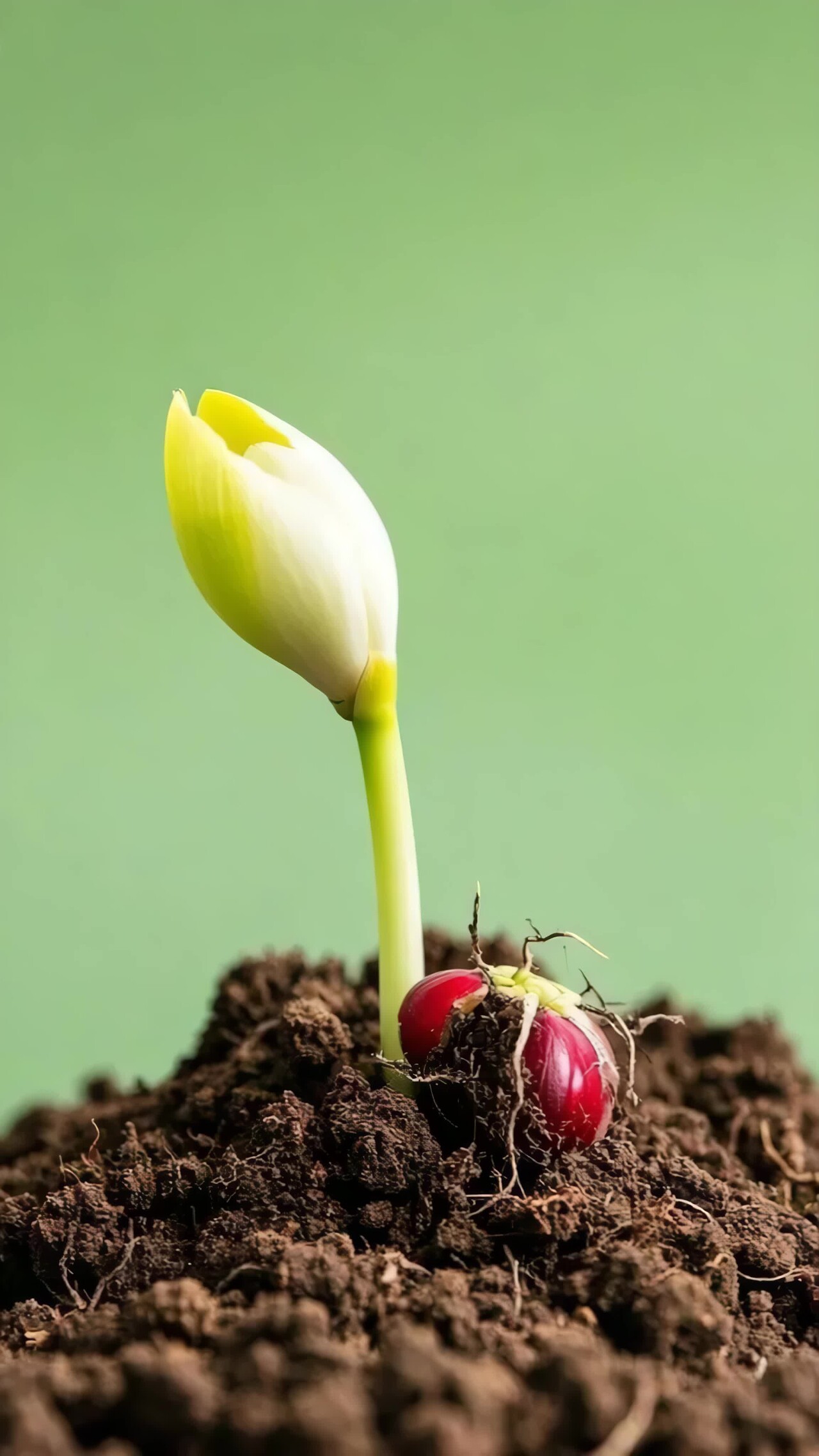 种子发芽特写镜头竖版视频