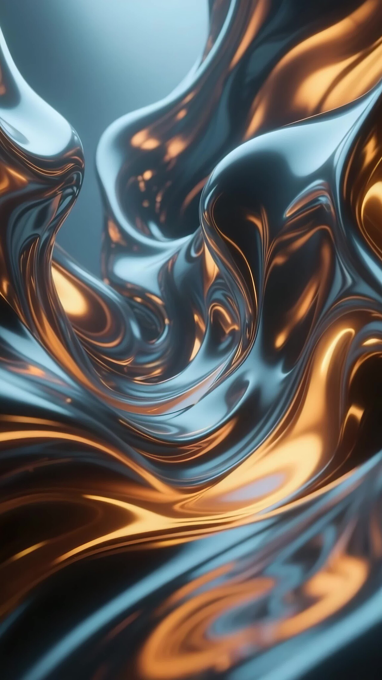 金属质感流动抽象背景竖版视频