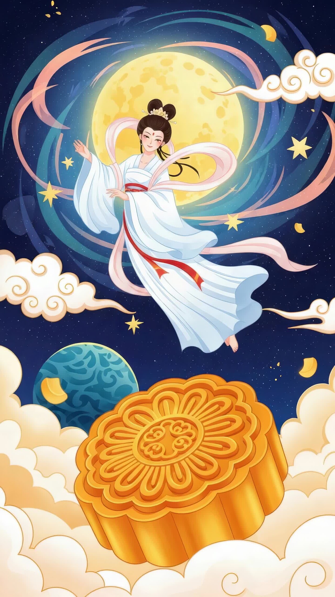 嫦娥奔月中秋主题3D国潮竖屏动画