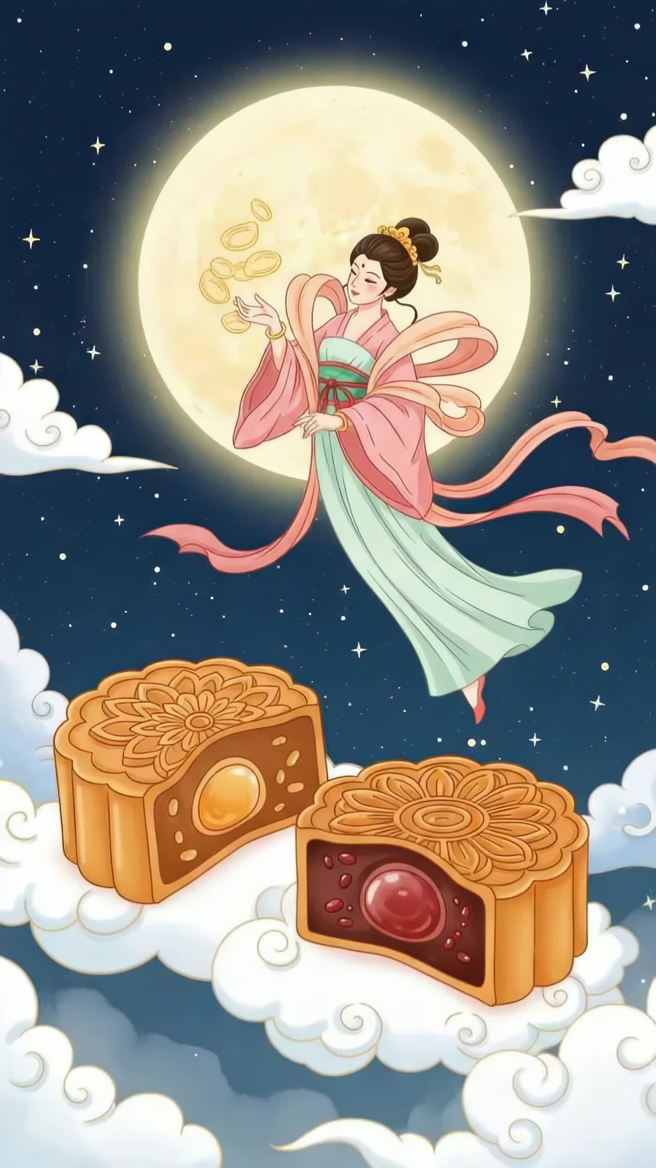 嫦娥奔月中秋主题国潮竖屏动画