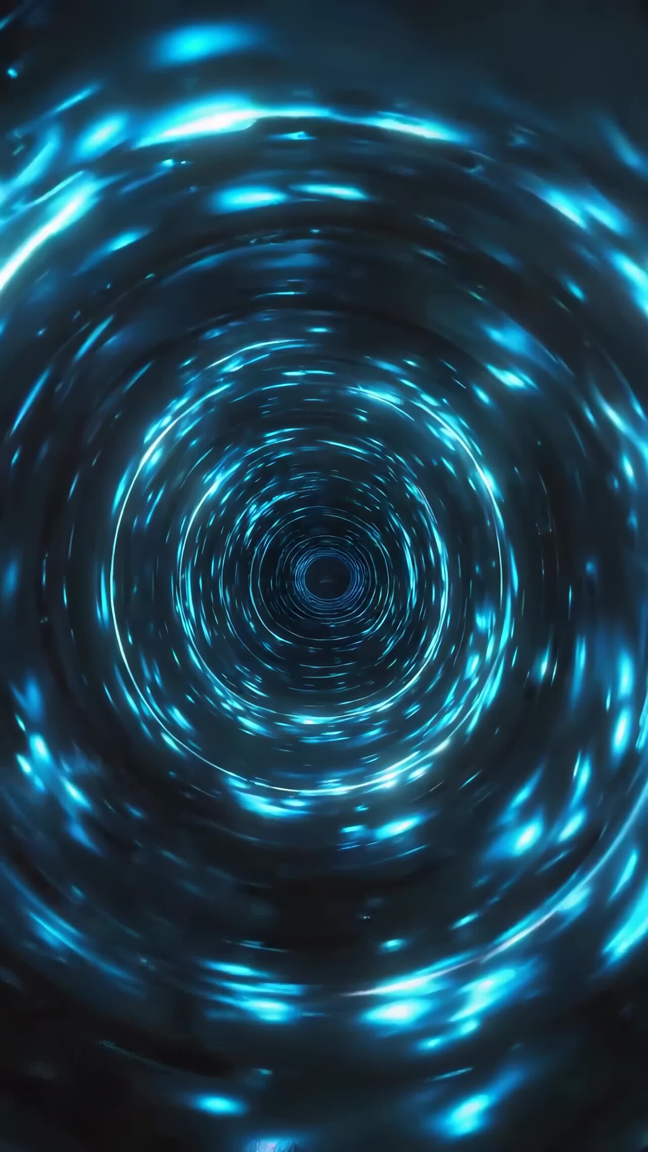 蓝色粒子光效穿梭隧道素材