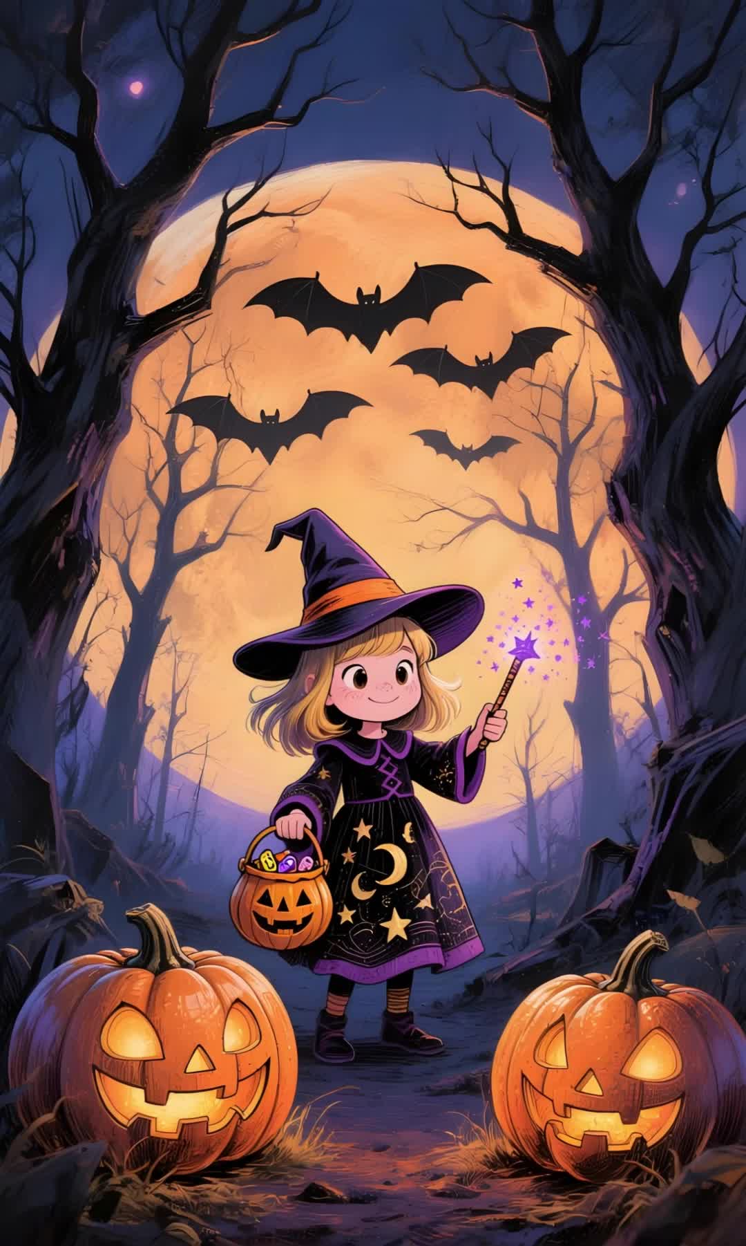 万圣节-女巫变魔法